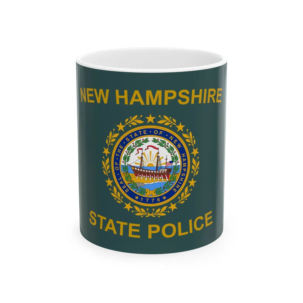 Flag of the New Hampshire State Police (United States) White Coffee Mug 11oz - Go Mug Yourself