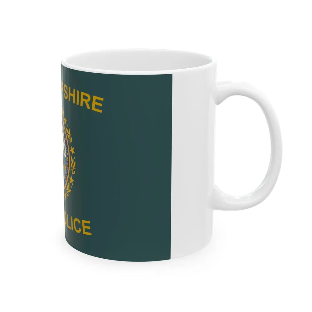 Flag of the New Hampshire State Police (United States) White Coffee Mug - Go Mug Yourself
