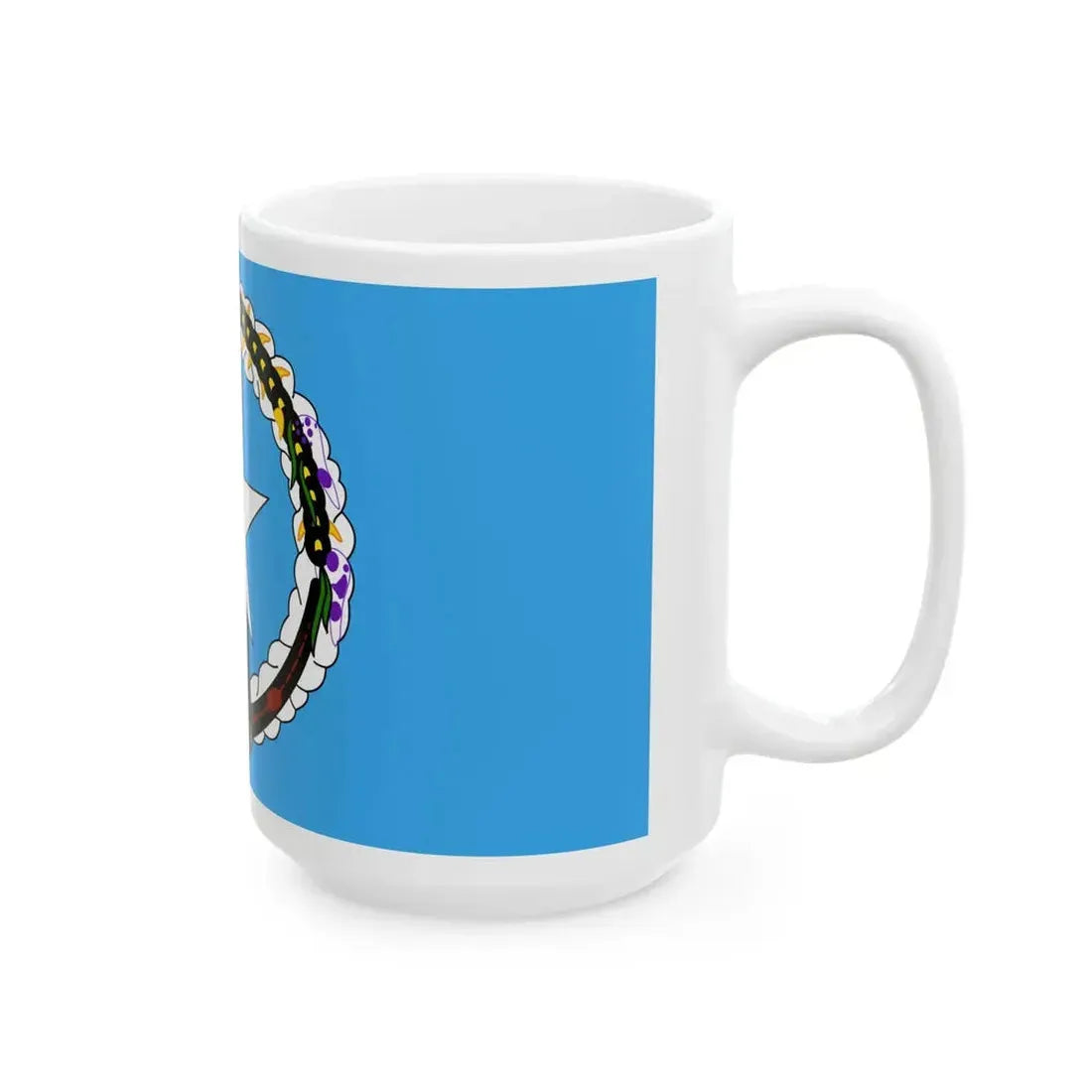 Flag of the Northern Mariana Islands 1976-1989 (United States) White Coffee Mug - Go Mug Yourself