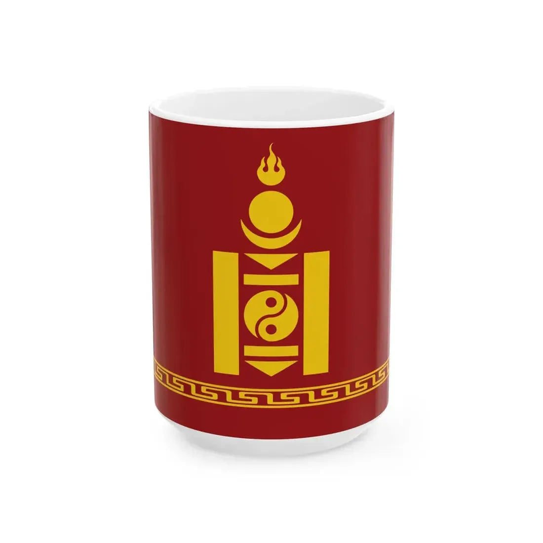 Flag of the Oirats (Mongolia) White Coffee Mug 15oz - Go Mug Yourself