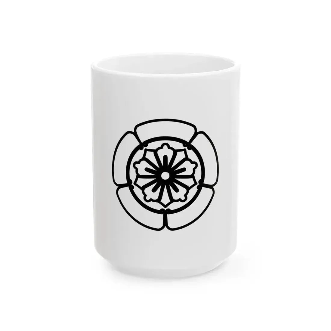Flag of the Omura Lords of Omura in Hizen Province B (Japan) White Coffee Mug 15oz - Go Mug Yourself