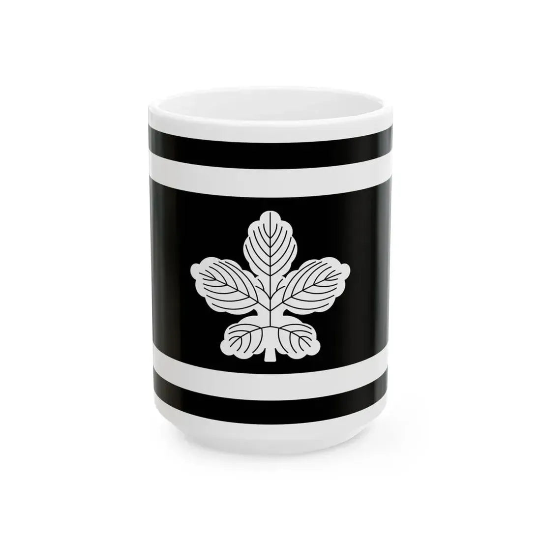 Flag of the Omura Lords of Omura in Hizen Province C (Japan) White Coffee Mug 15oz - Go Mug Yourself