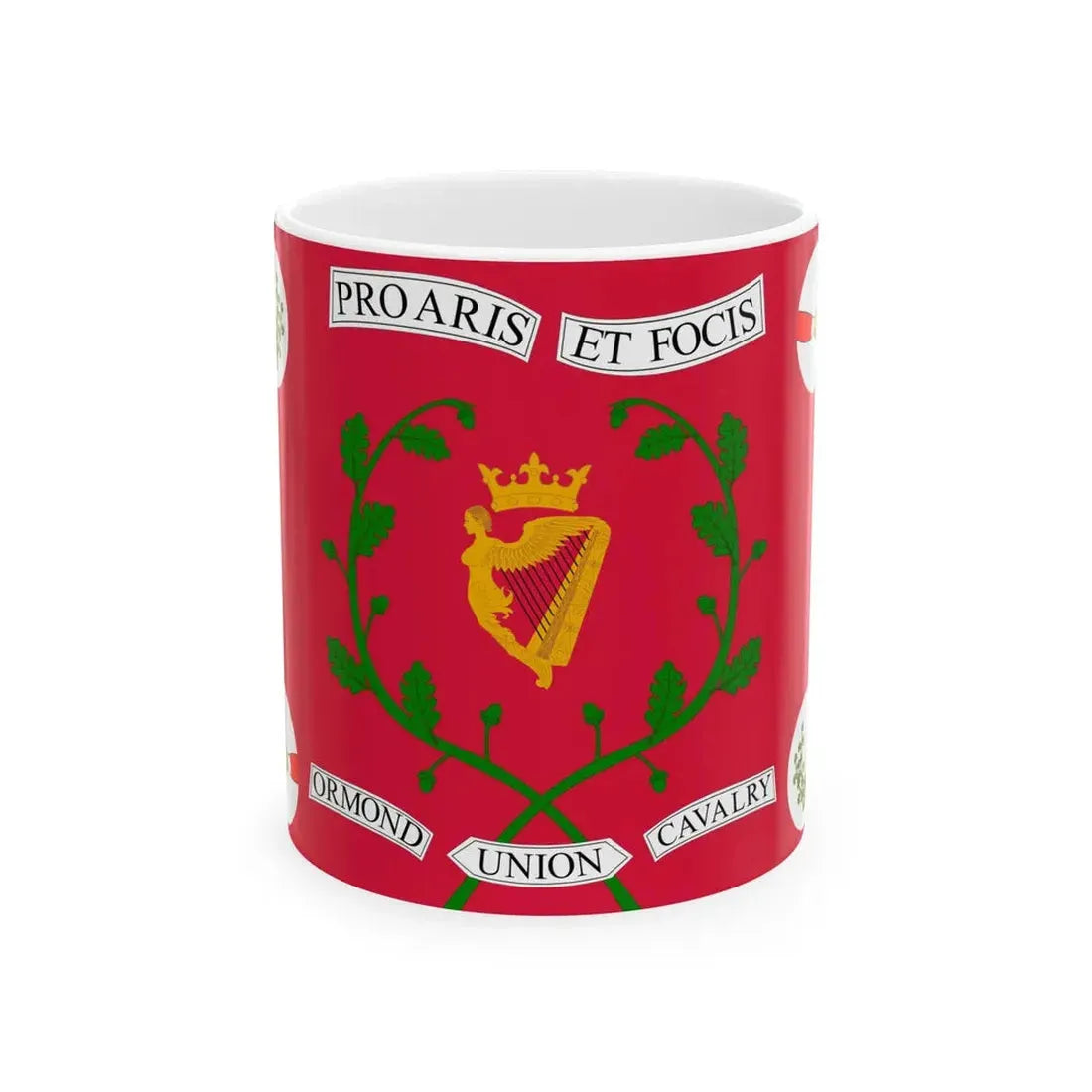 Flag of the Ormond Union Cavalry (Ireland) White Coffee Mug 11oz - Go Mug Yourself