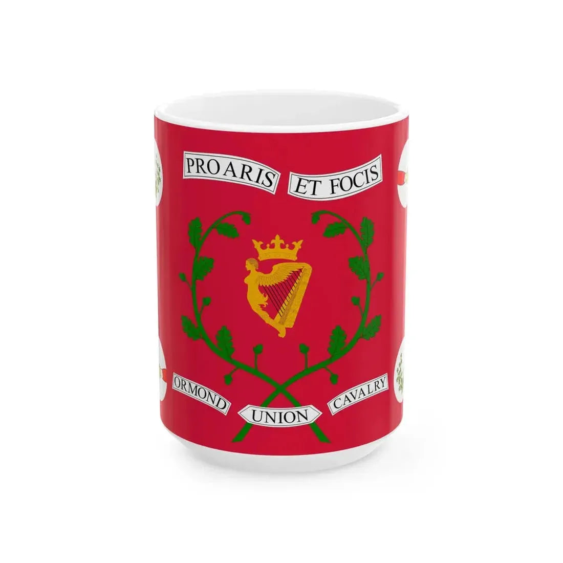 Flag of the Ormond Union Cavalry (Ireland) White Coffee Mug 15oz - Go Mug Yourself