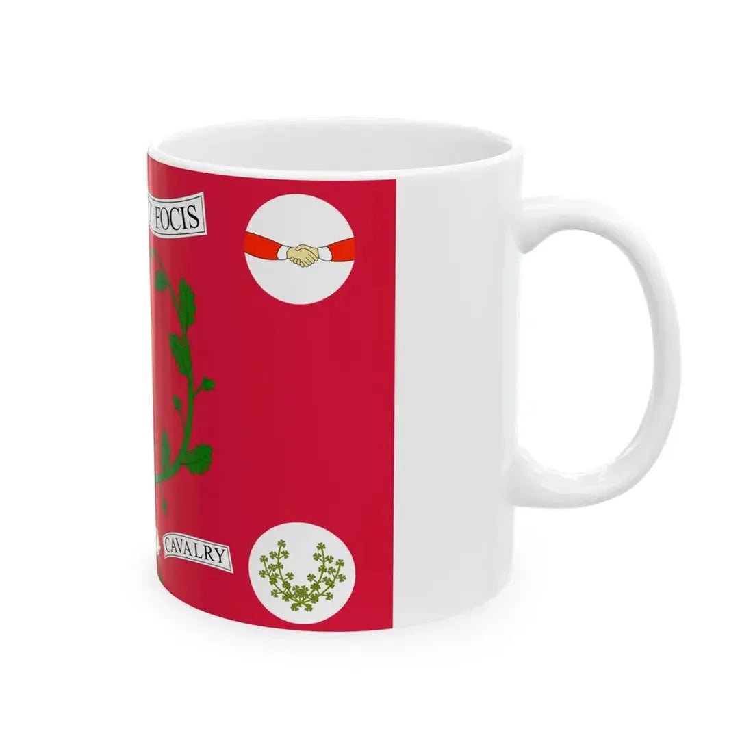 Flag of the Ormond Union Cavalry (Ireland) White Coffee Mug - Go Mug Yourself