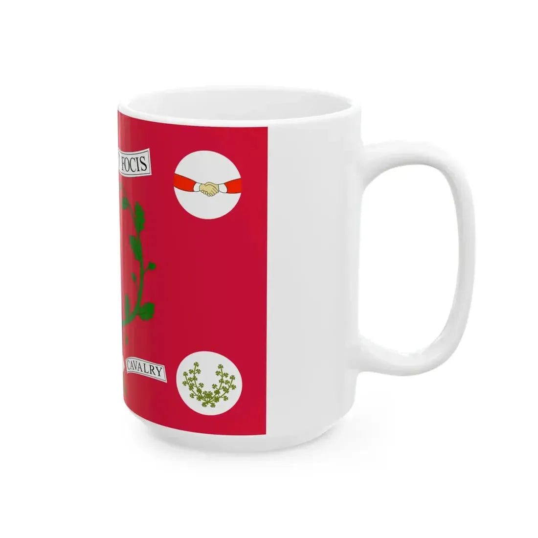Flag of the Ormond Union Cavalry (Ireland) White Coffee Mug - Go Mug Yourself