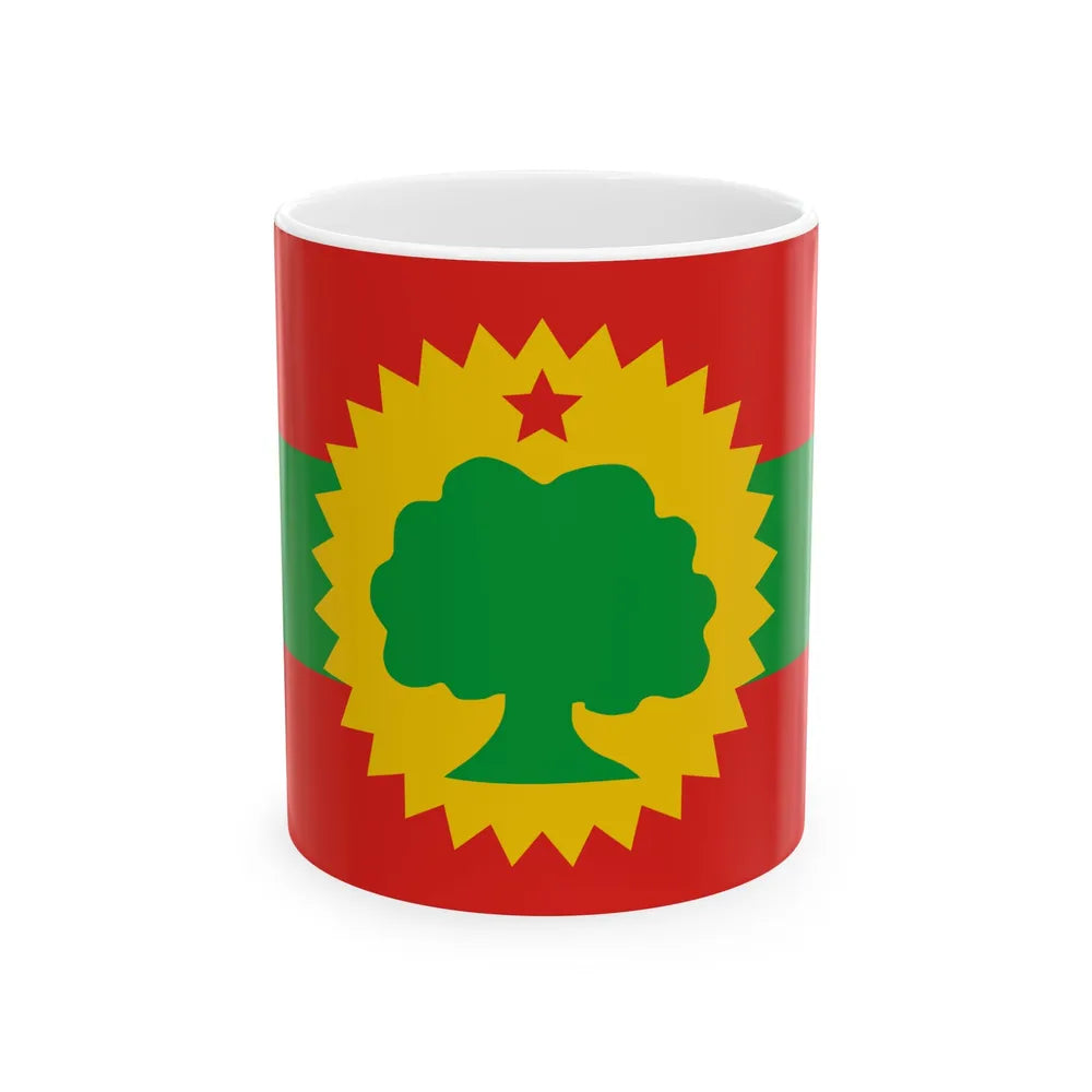 Flag of the Oromo Liberation Front (Ethiopia) White Coffee Mug 11oz - Go Mug Yourself