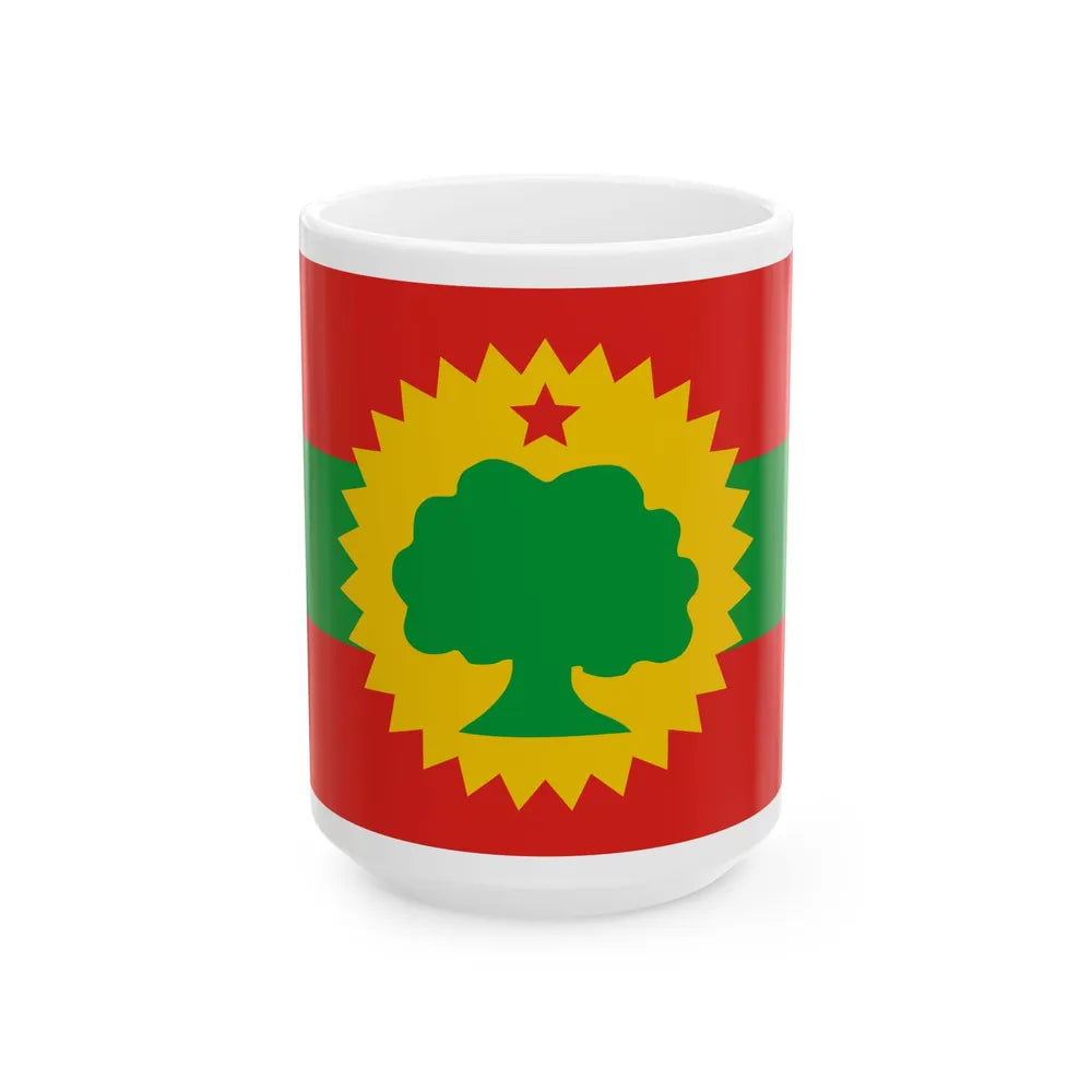 Flag of the Oromo Liberation Front (Ethiopia) White Coffee Mug 15oz - Go Mug Yourself