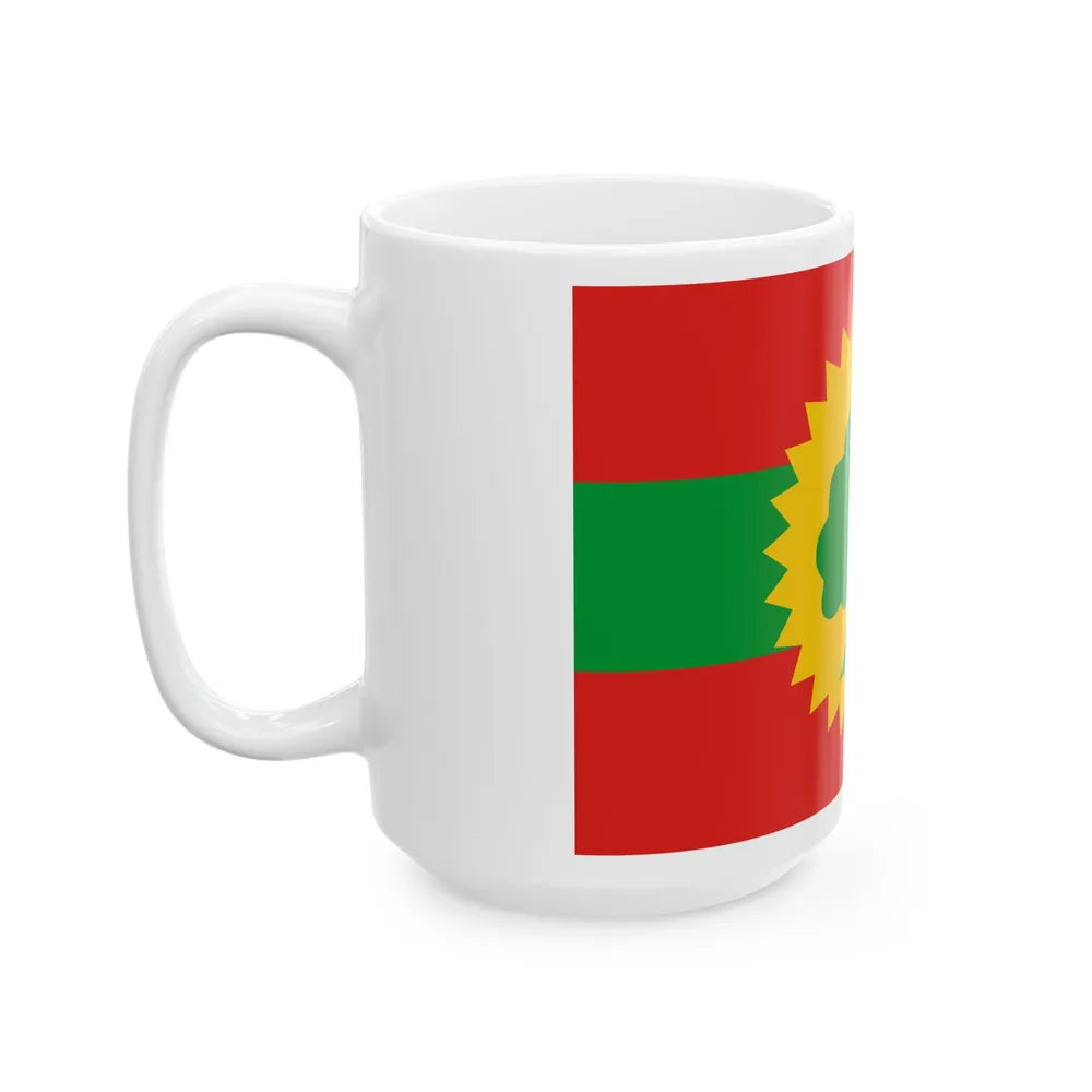 Flag of the Oromo Liberation Front (Ethiopia) White Coffee Mug - Go Mug Yourself