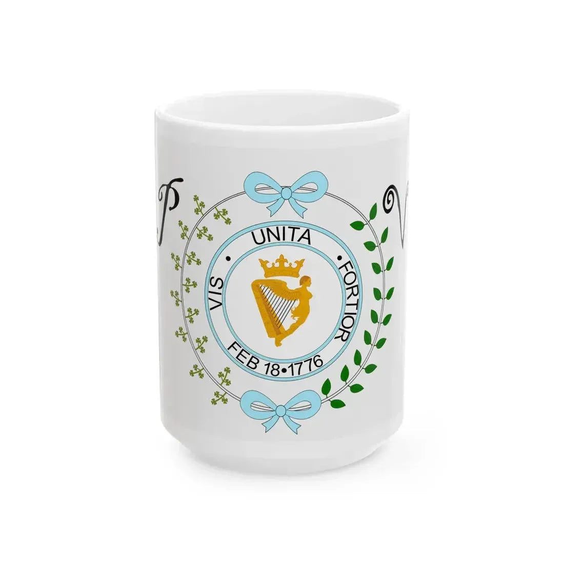 Flag of the Parsonstown Volunteers (Ireland) White Coffee Mug 15oz - Go Mug Yourself