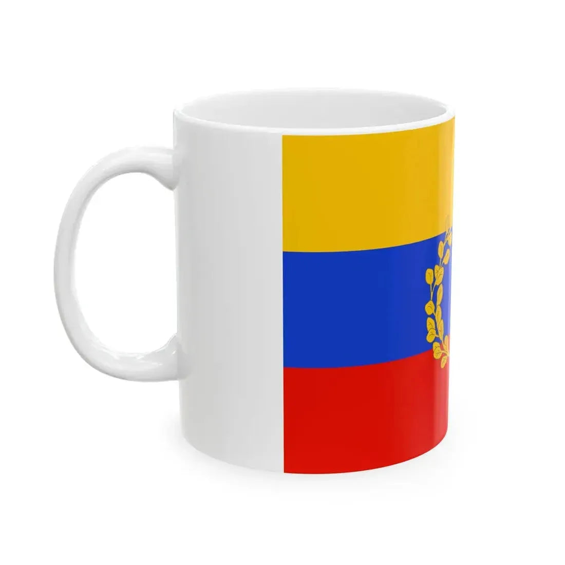 Flag of the Parthenopean Republic variant (Italy) White Coffee Mug - Go Mug Yourself
