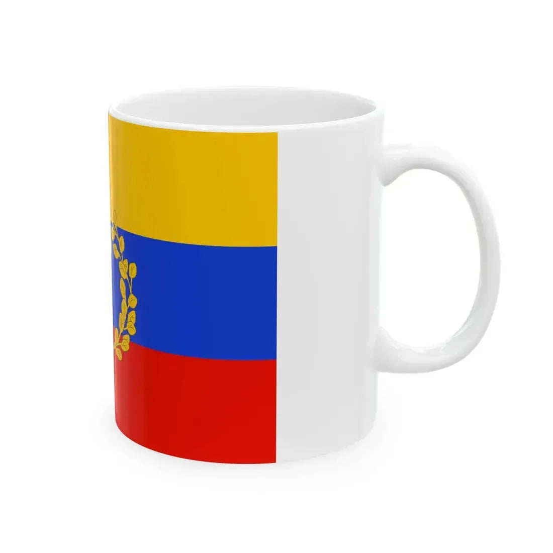 Flag of the Parthenopean Republic variant (Italy) White Coffee Mug - Go Mug Yourself