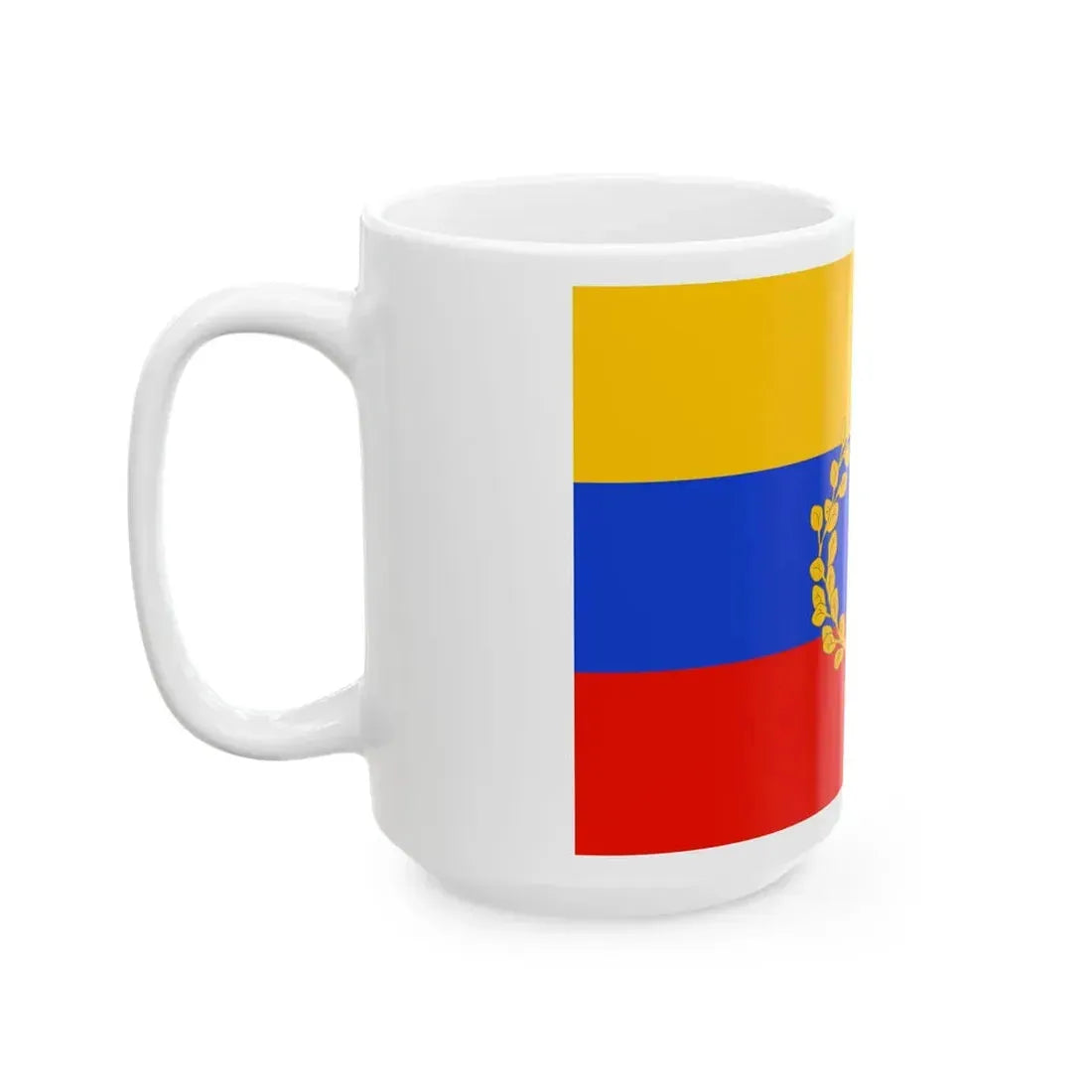 Flag of the Parthenopean Republic variant (Italy) White Coffee Mug - Go Mug Yourself