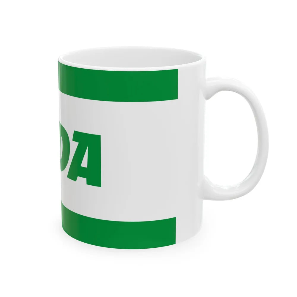 Flag of the Party of Democratic Action 1996 (Bosnia and Herzegovina) White Coffee Mug - Go Mug Yourself