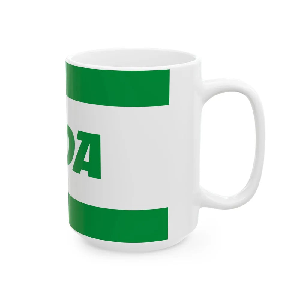 Flag of the Party of Democratic Action 1996 (Bosnia and Herzegovina) White Coffee Mug - Go Mug Yourself