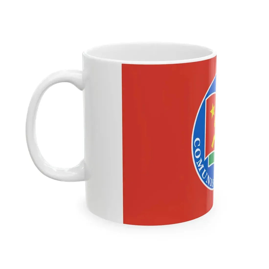Flag of the Party of Italian Communists (Italy) White Coffee Mug - Go Mug Yourself