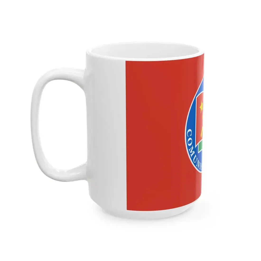 Flag of the Party of Italian Communists (Italy) White Coffee Mug - Go Mug Yourself
