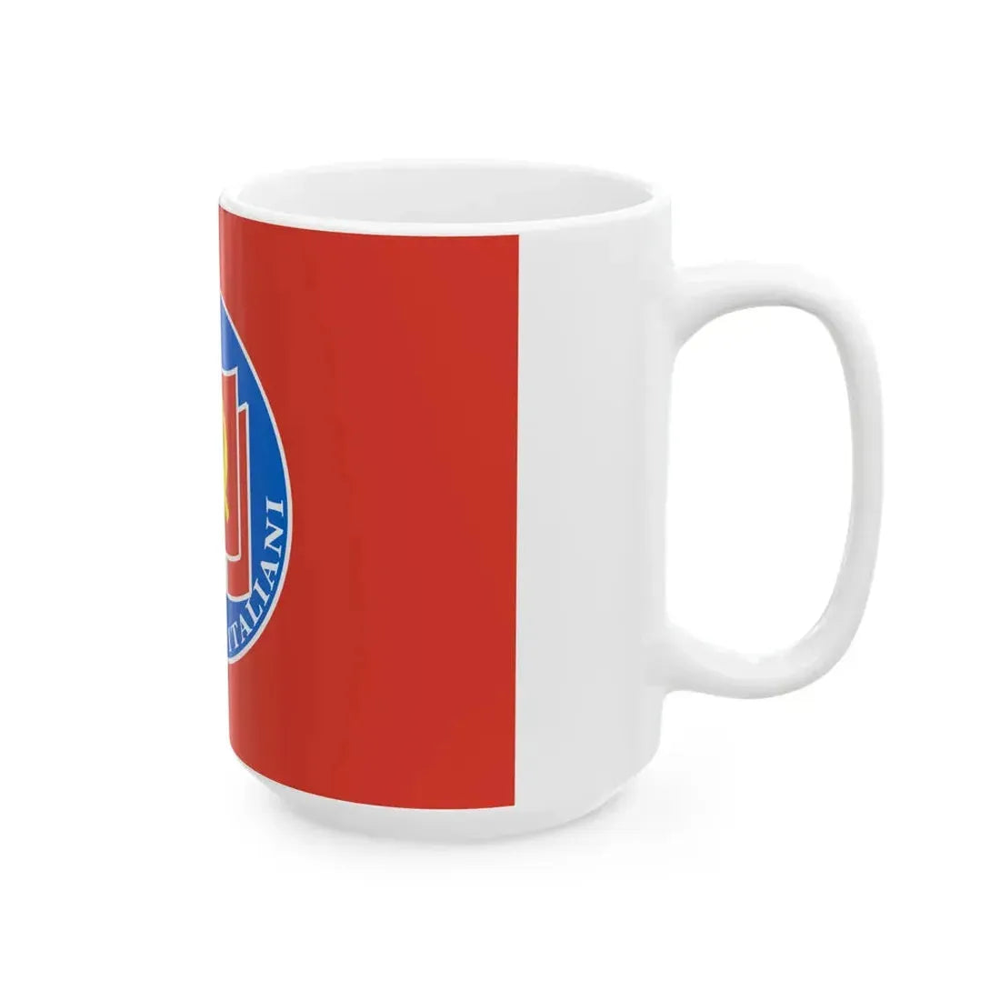 Flag of the Party of Italian Communists (Italy) White Coffee Mug - Go Mug Yourself