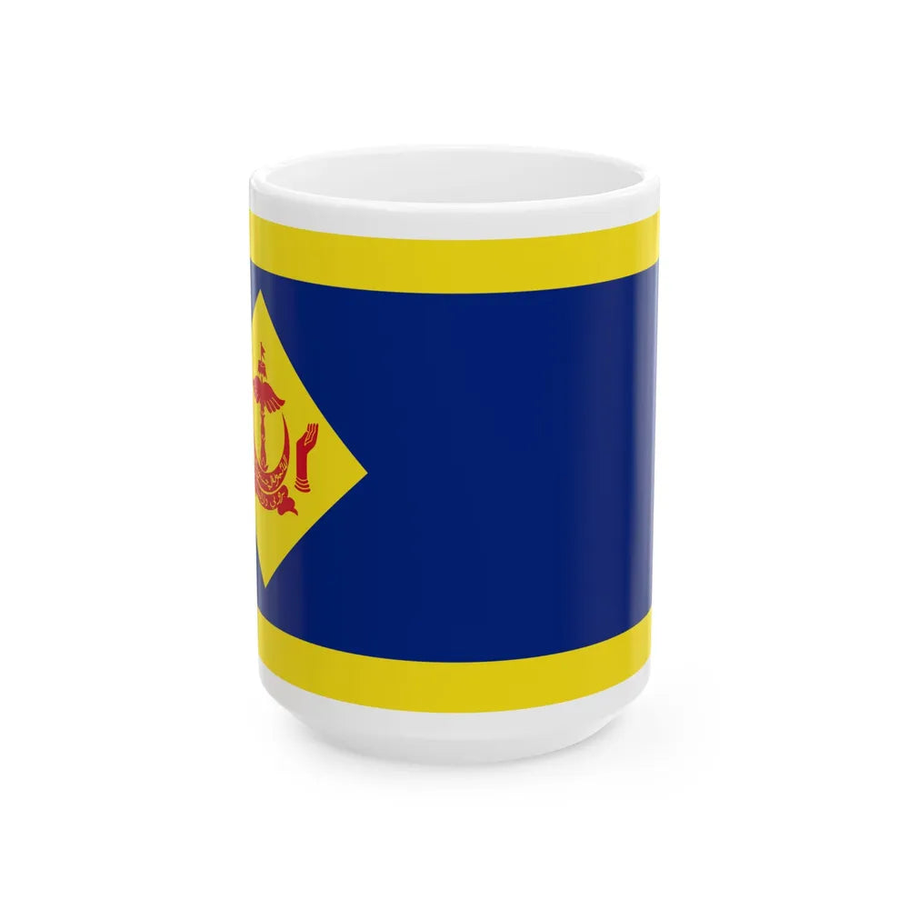 Flag of the Pengiran-Pengiran Kebanyakan (Brunei) White Coffee Mug 15oz - Go Mug Yourself