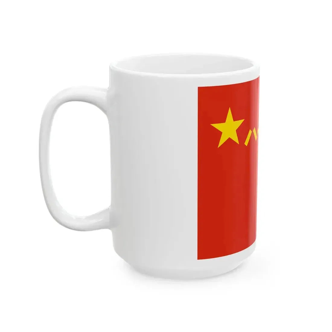 Flag of the Peoples Liberation Army II (China) White Coffee Mug - Go Mug Yourself
