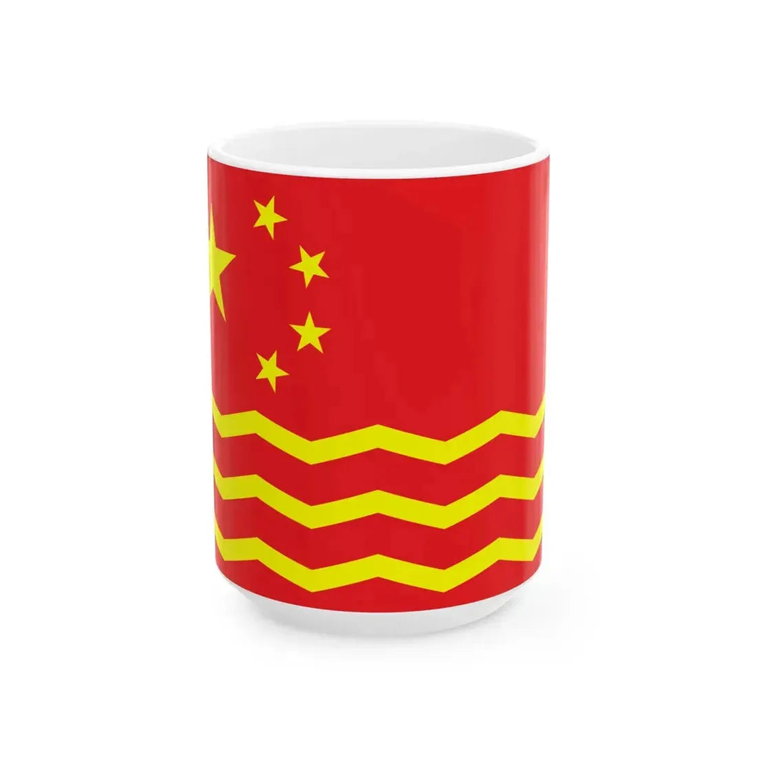 Flag of the Peoples Navigation Company of China (China) White Coffee Mug 15oz - Go Mug Yourself