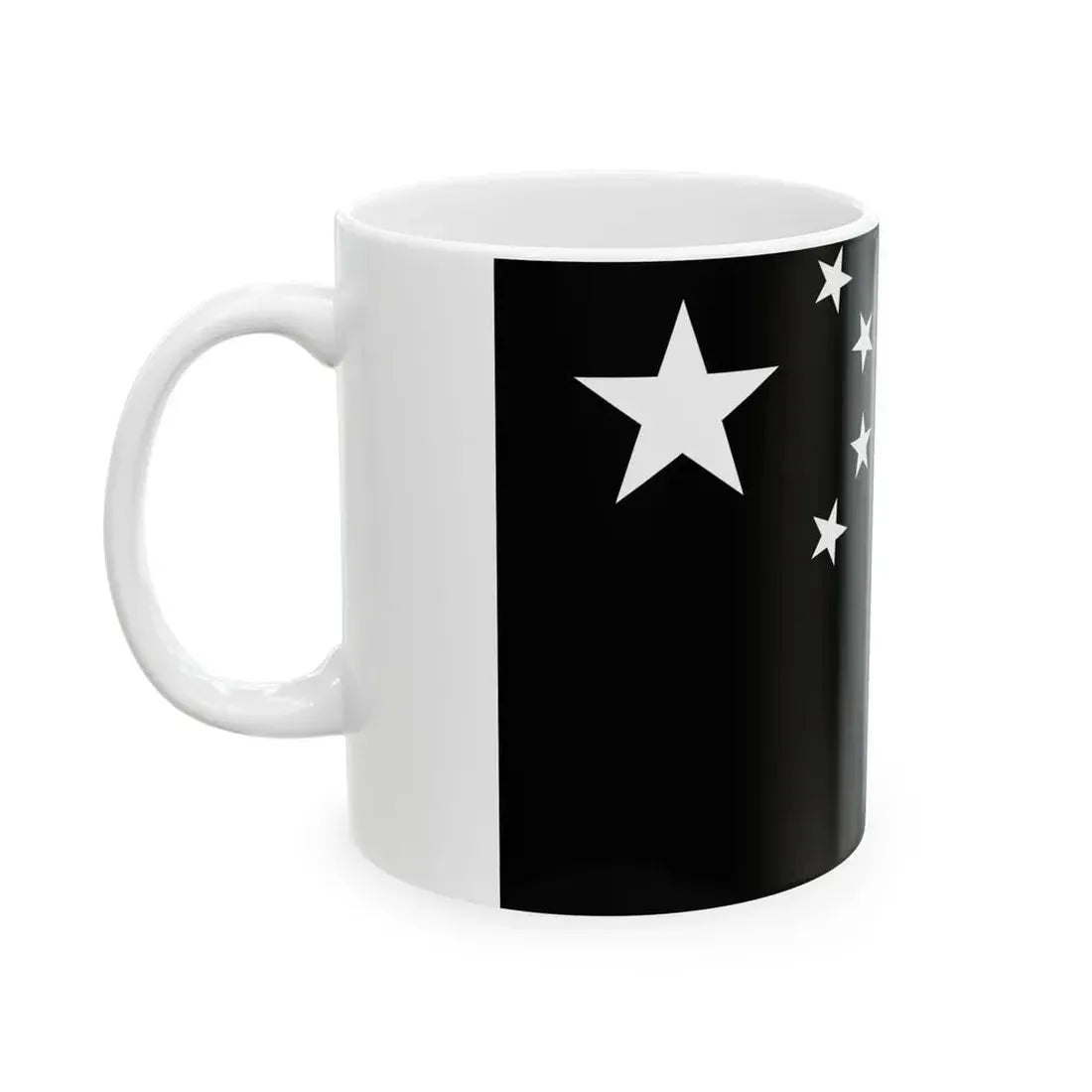 Flag of the Peoples Republic of China black and white variant 1 (China) White Coffee Mug - Go Mug Yourself