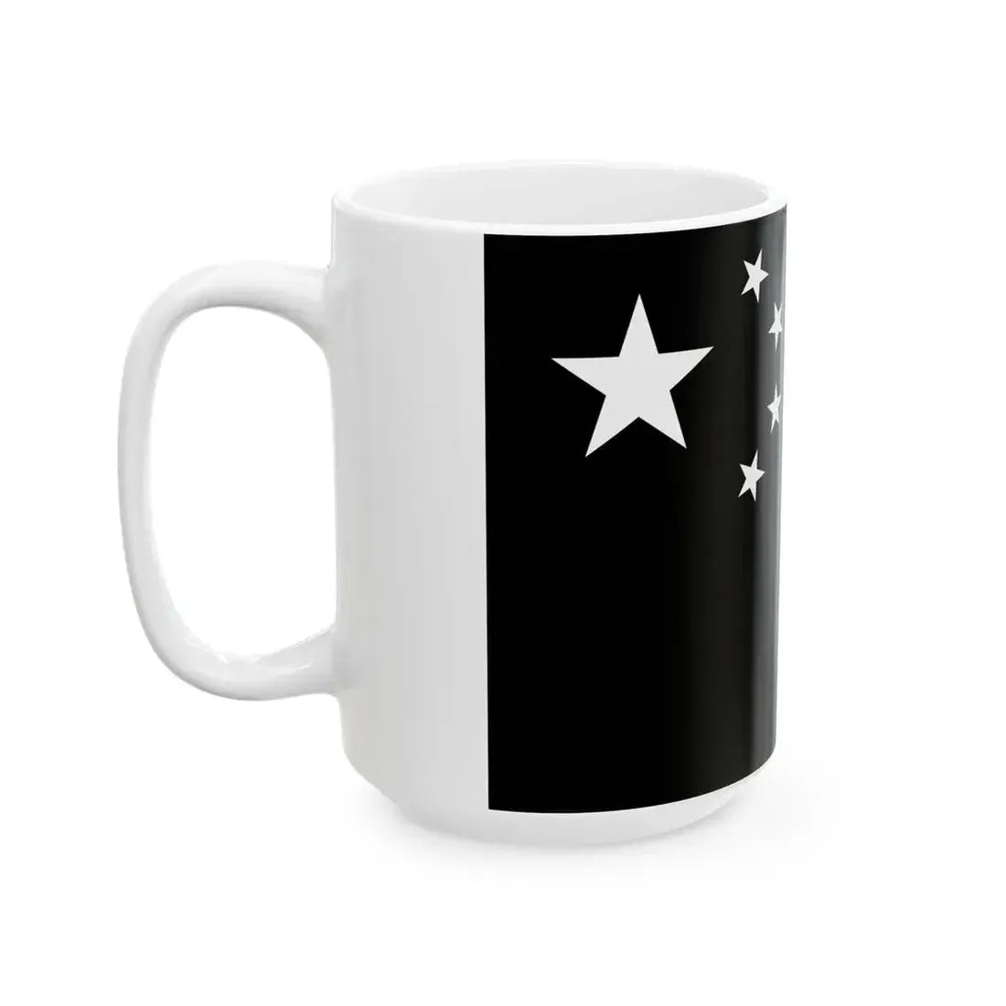 Flag of the Peoples Republic of China black and white variant 1 (China) White Coffee Mug - Go Mug Yourself