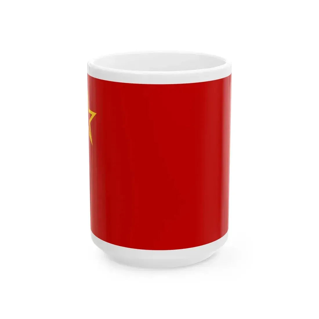 Flag of the Peoples Republic of Macedonia 1946-1963 (North Macedonia) White Coffee Mug 15oz - Go Mug Yourself