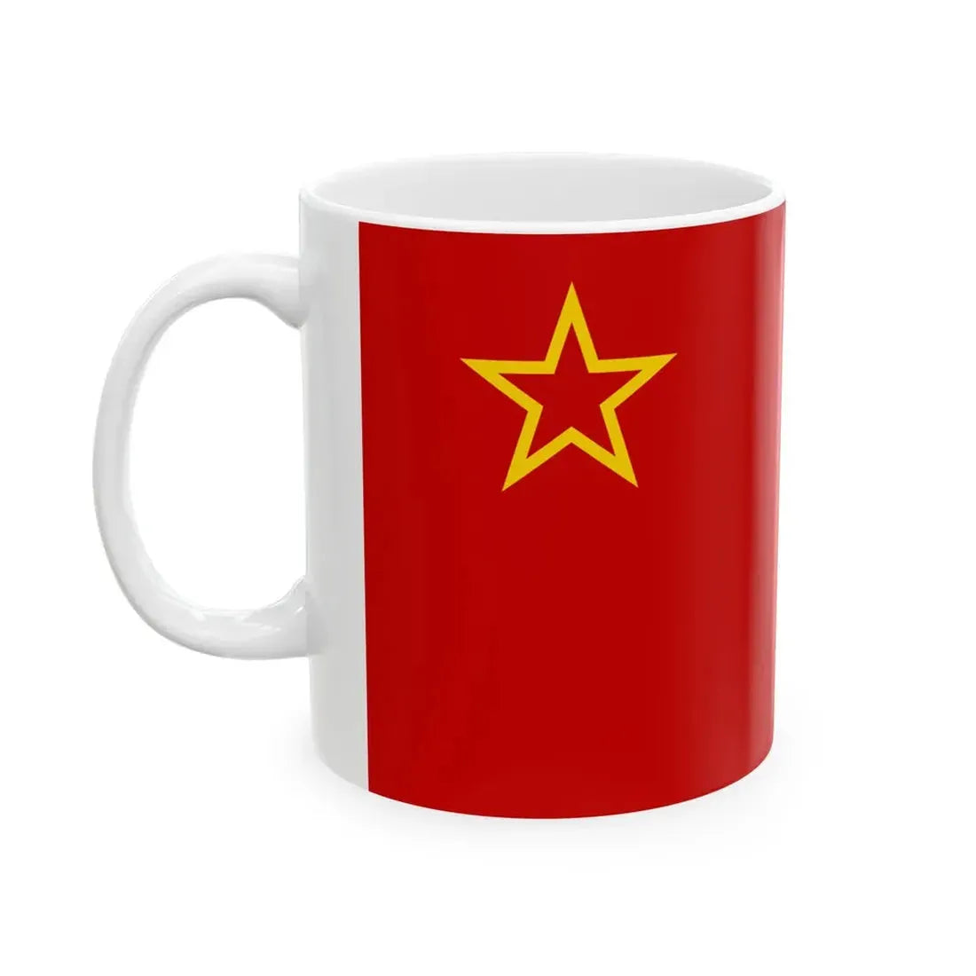 Flag of the Peoples Republic of Macedonia 1946-1963 (North Macedonia) White Coffee Mug - Go Mug Yourself