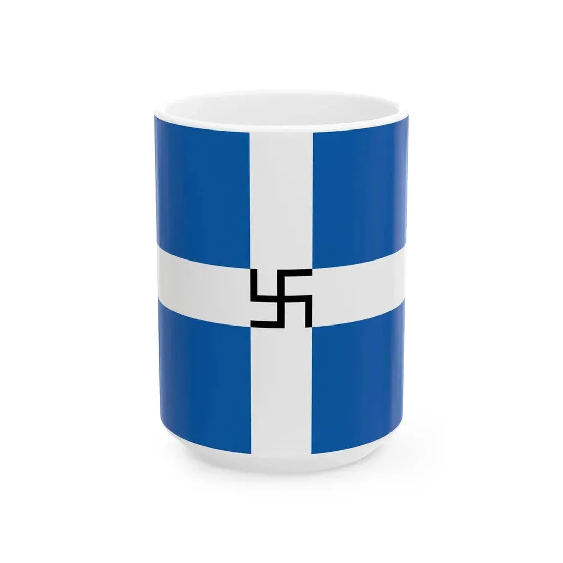 Flag of the Peoples Youth Organization of Corfu 1933 (Greece) White Coffee Mug 15oz - Go Mug Yourself