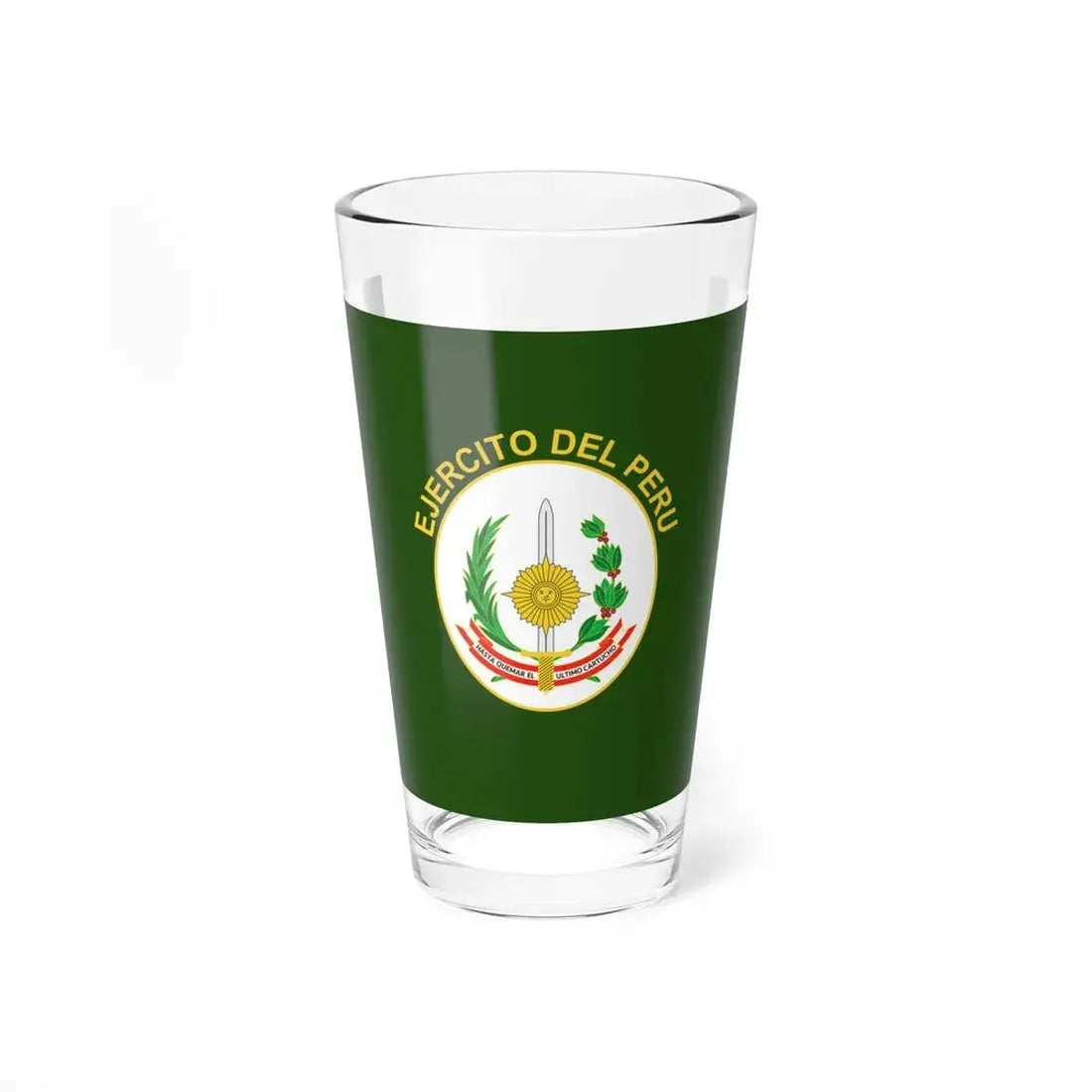 Flag of the Peruvian Army (Peru) Pint Glass 16oz 16oz - Go Mug Yourself