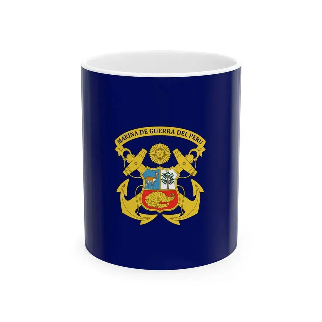 Flag of the Peruvian Navy (Peru) White Coffee Mug 11oz - Go Mug Yourself