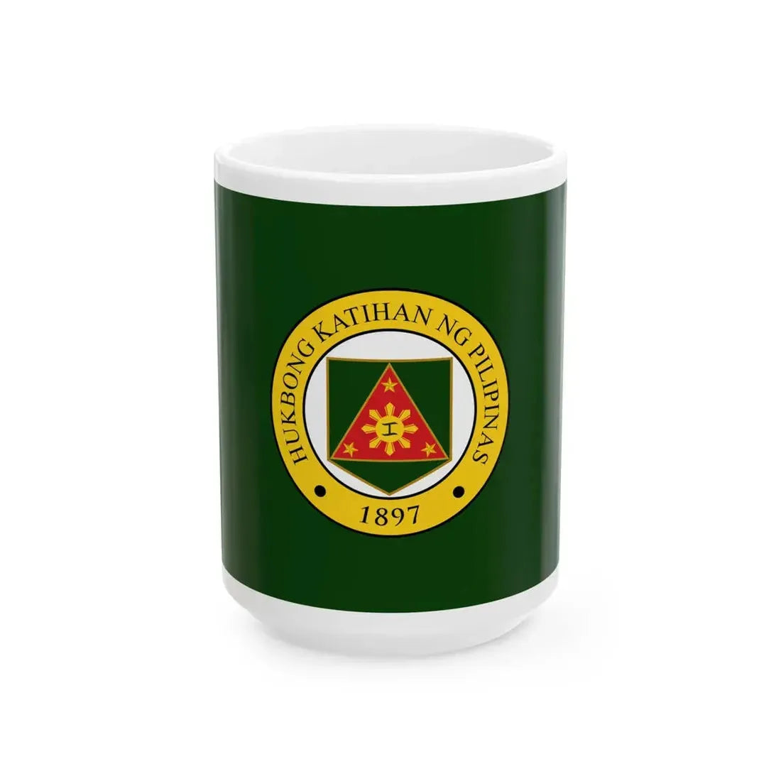 Flag of the Philippine Army (Philippines) White Coffee Mug 15oz - Go Mug Yourself