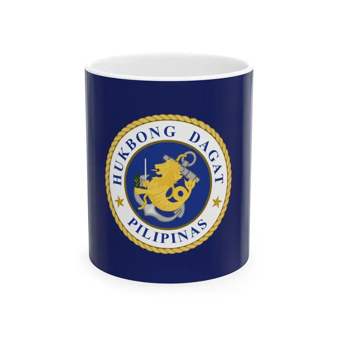 Flag of the Philippine Navy (Philippines) White Coffee Mug 11oz - Go Mug Yourself