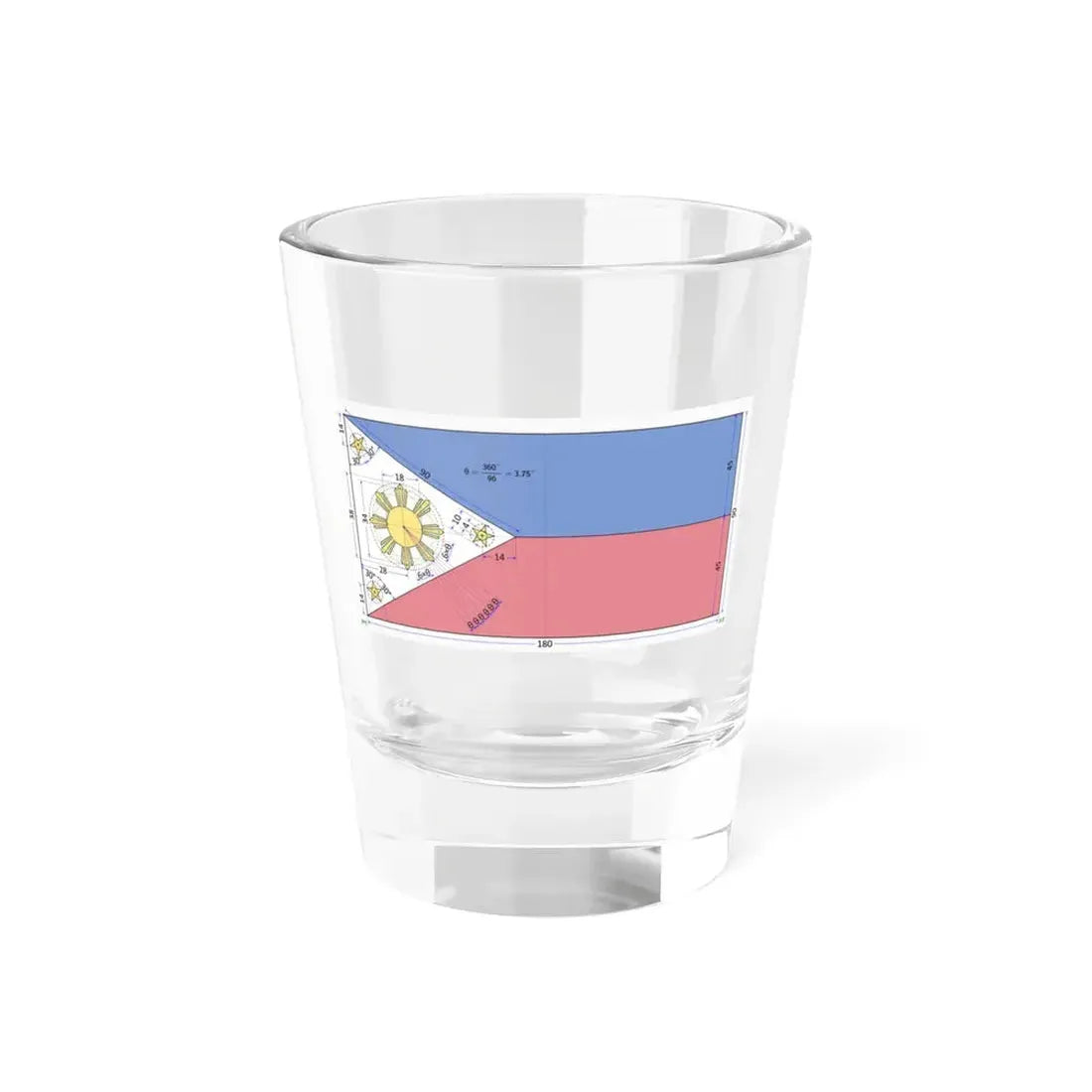 Flag of the Philippines construction sheet (Philippines) Shot Glass 1.5oz 1.5oz - Go Mug Yourself