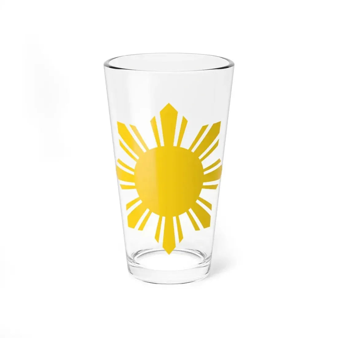 Flag of the Philippines - cropped sun (Philippines) Pint Glass 16oz 16oz - Go Mug Yourself