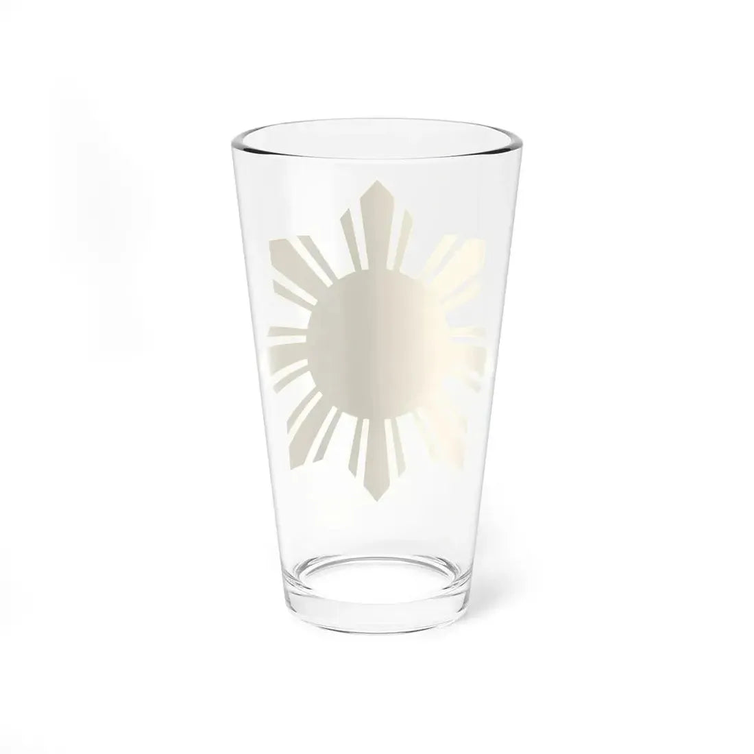 Flag of the Philippines - cropped sun (Philippines) Pint Glass 16oz - Go Mug Yourself