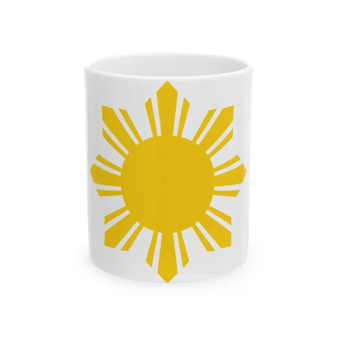 Flag of the Philippines - cropped sun (Philippines) White Coffee Mug 11oz - Go Mug Yourself
