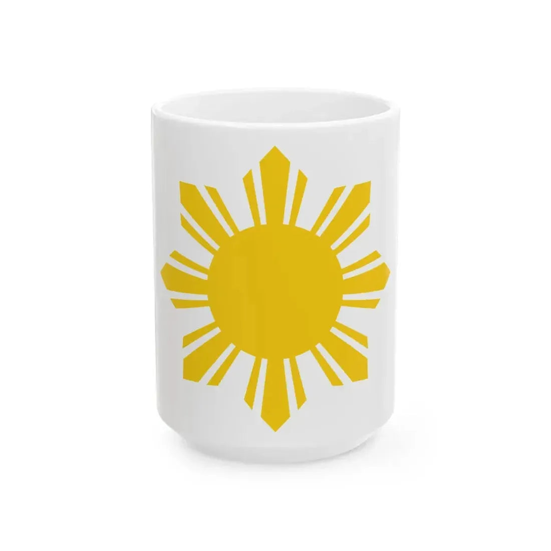 Flag of the Philippines - cropped sun (Philippines) White Coffee Mug 15oz - Go Mug Yourself