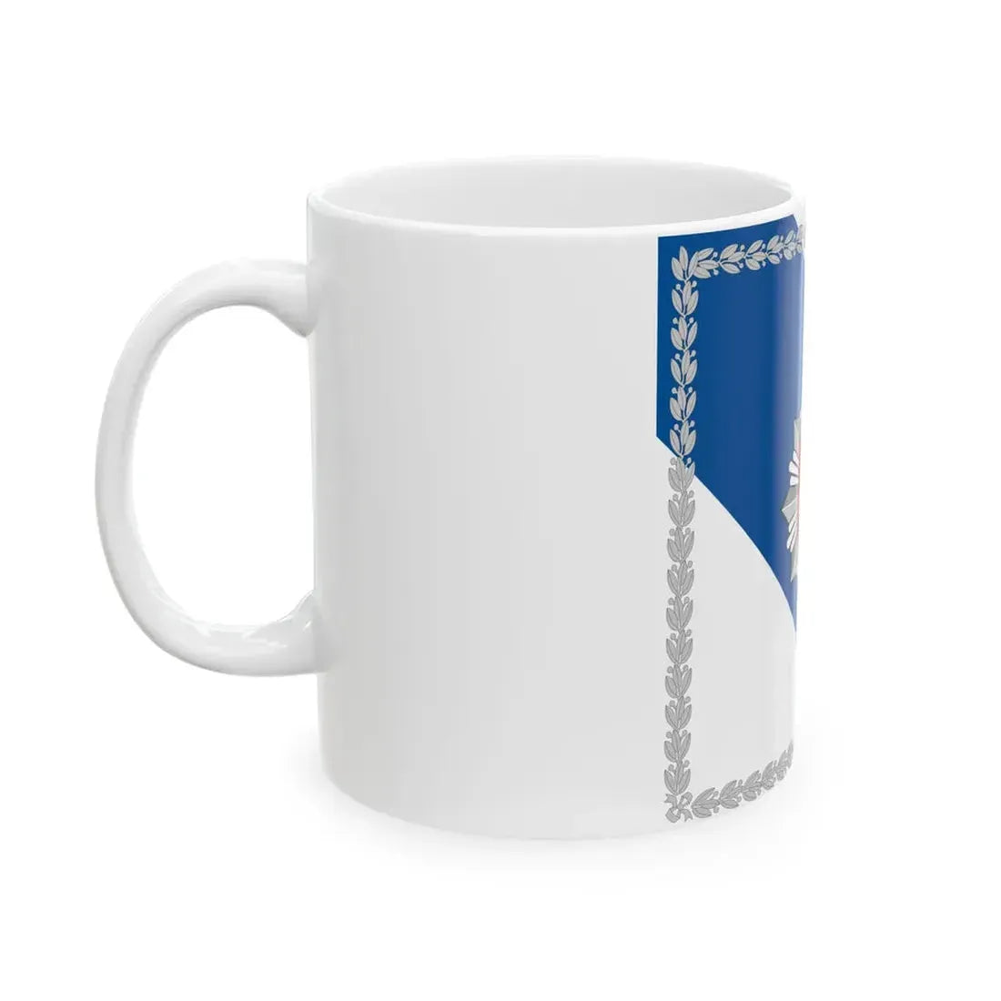 Flag of the Police of Lithuania (Lithuania) White Coffee Mug - Go Mug Yourself