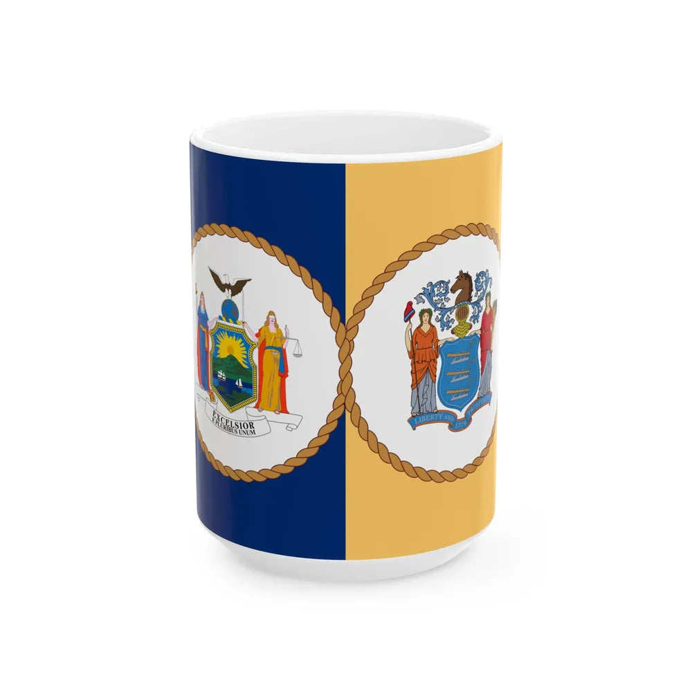 Flag of the Port Authority of New York and New Jersey (United States) White Coffee Mug 15oz - Go Mug Yourself