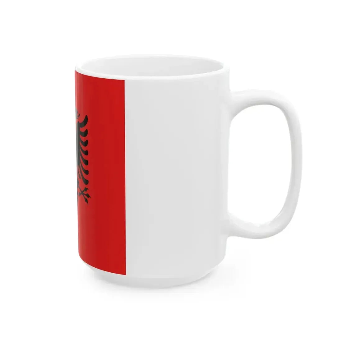 Flag of the President of Albania 1992-2002 (Albania) White Coffee Mug - Go Mug Yourself