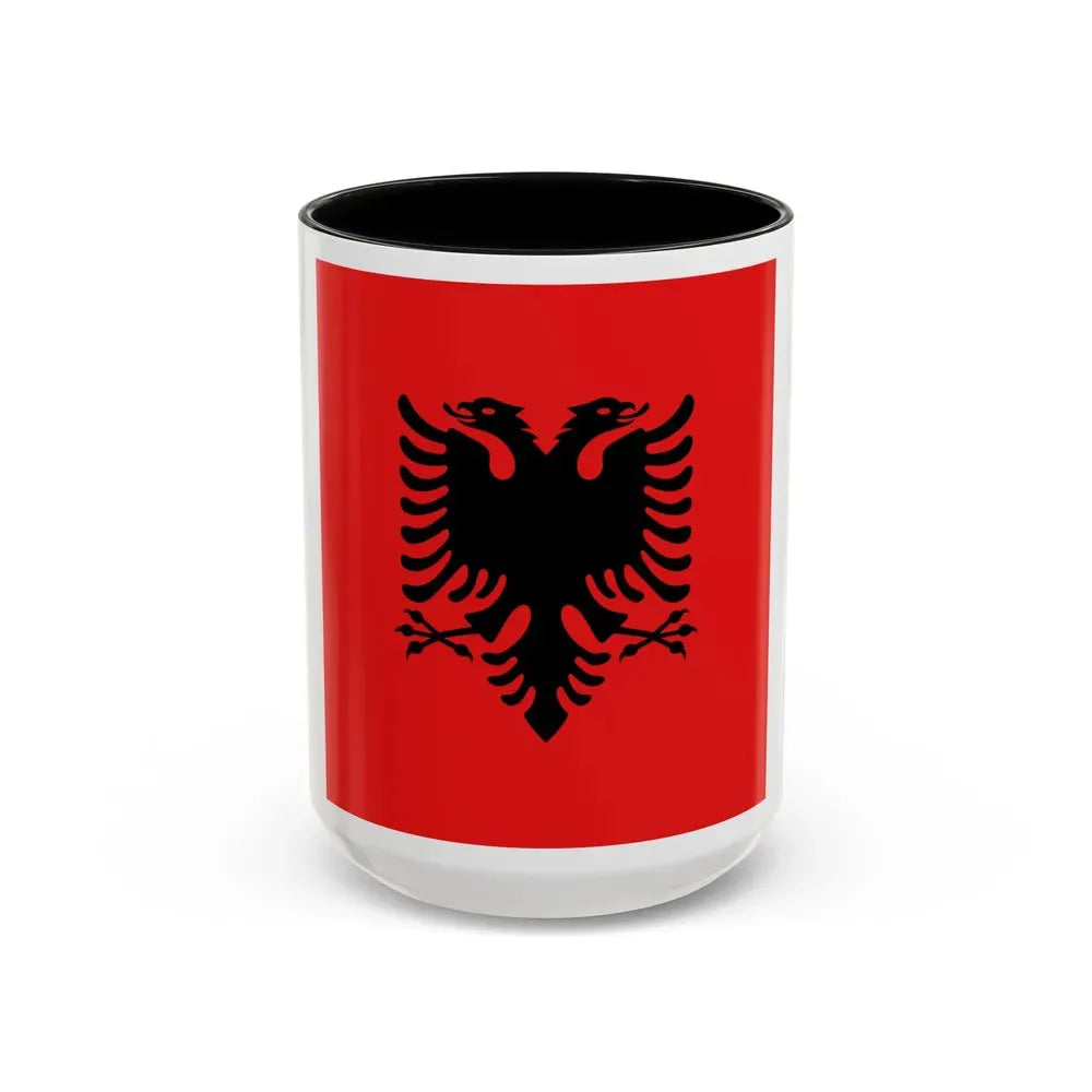 Flag of the President of Albania 1992 to 2002 - Accent Coffee Mug 15oz Black - Go Mug Yourself