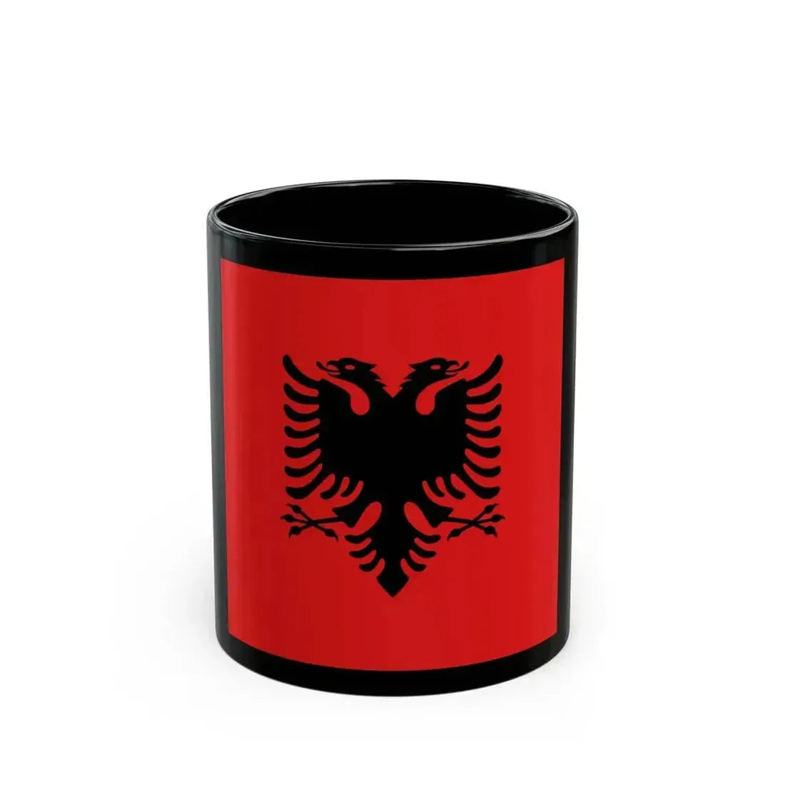 Flag of the President of Albania 1992 to 2002 - Black Coffee Mug 11oz - Go Mug Yourself