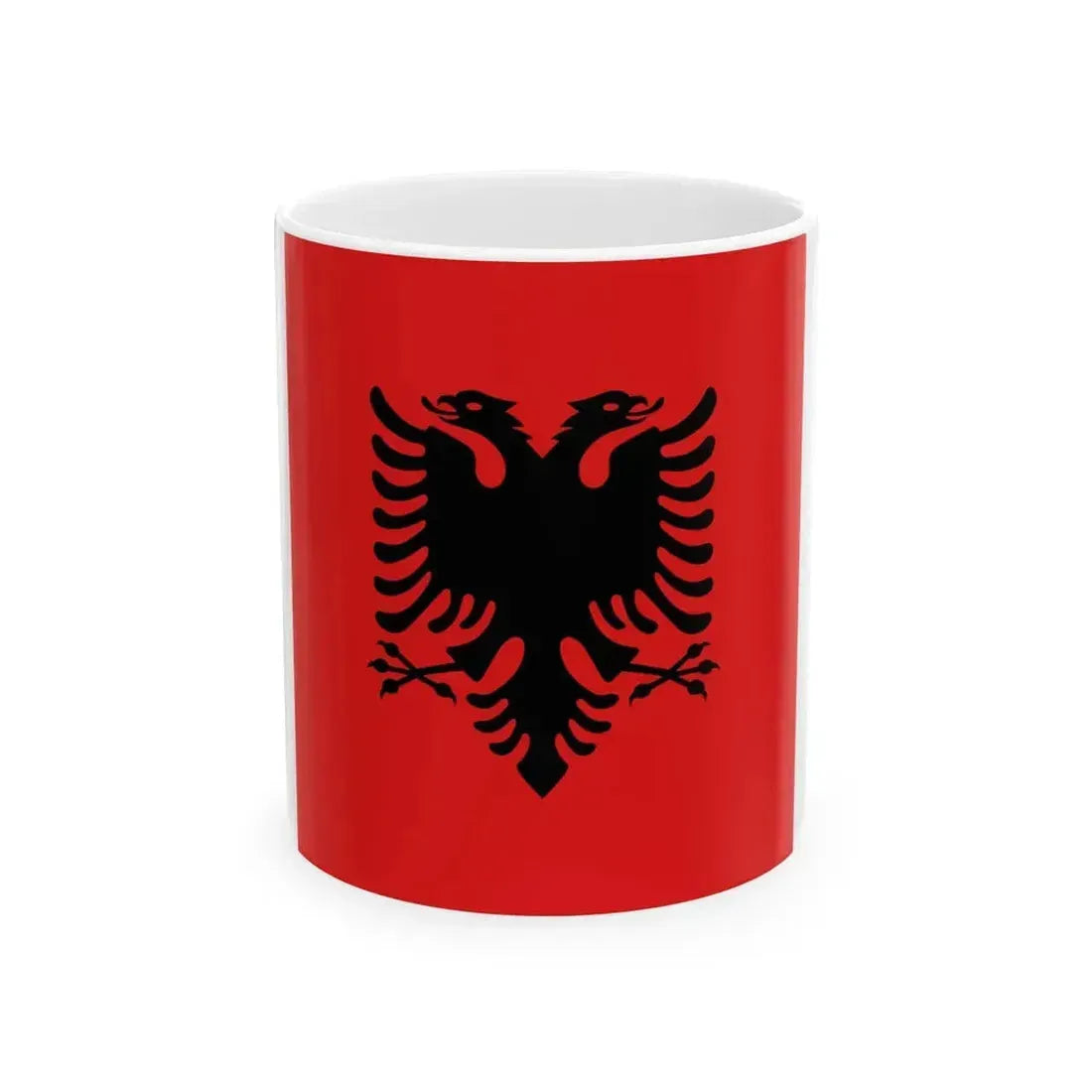 Flag of the President of Albania 1992 to 2002 - White Coffee Mug 11oz - Go Mug Yourself