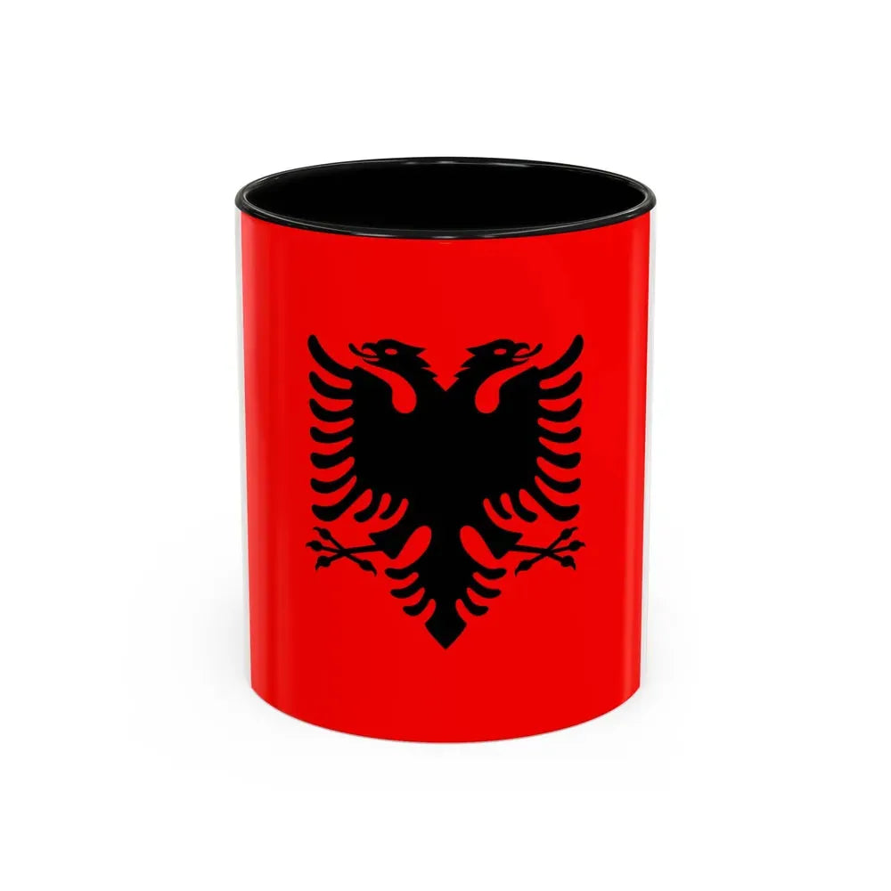 Flag of the President of Albania 2002 to 2014 - Accent Coffee Mug 11oz Black - Go Mug Yourself