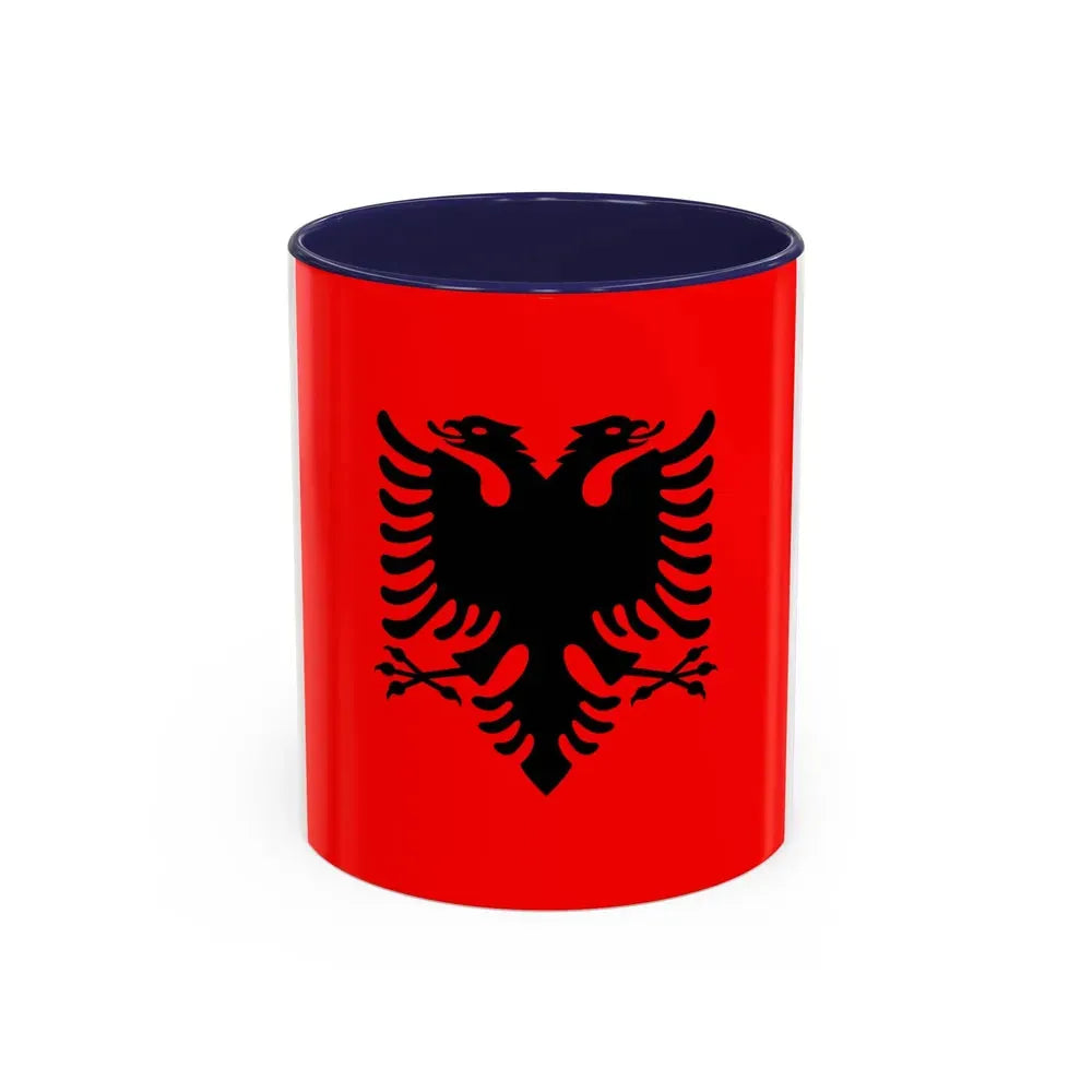 Flag of the President of Albania 2002 to 2014 - Accent Coffee Mug 11oz Navy - Go Mug Yourself