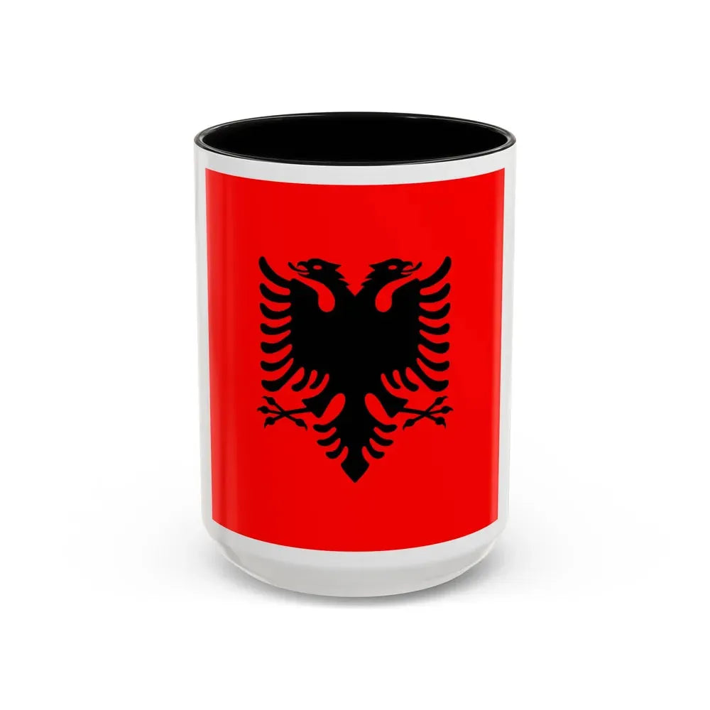 Flag of the President of Albania 2002 to 2014 - Accent Coffee Mug 15oz Black - Go Mug Yourself