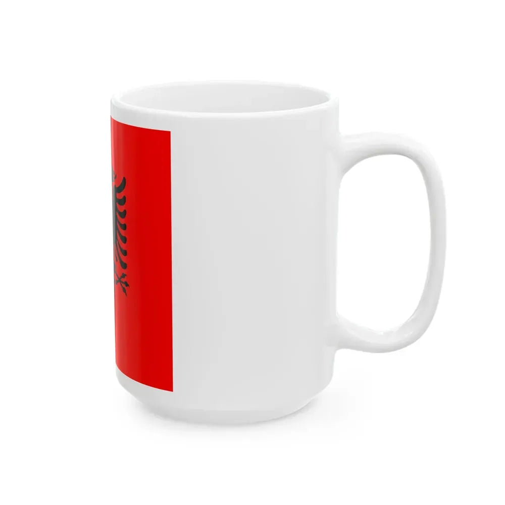 Flag of the President of Albania 2002 to 2014 - White Coffee Mug - Go Mug Yourself