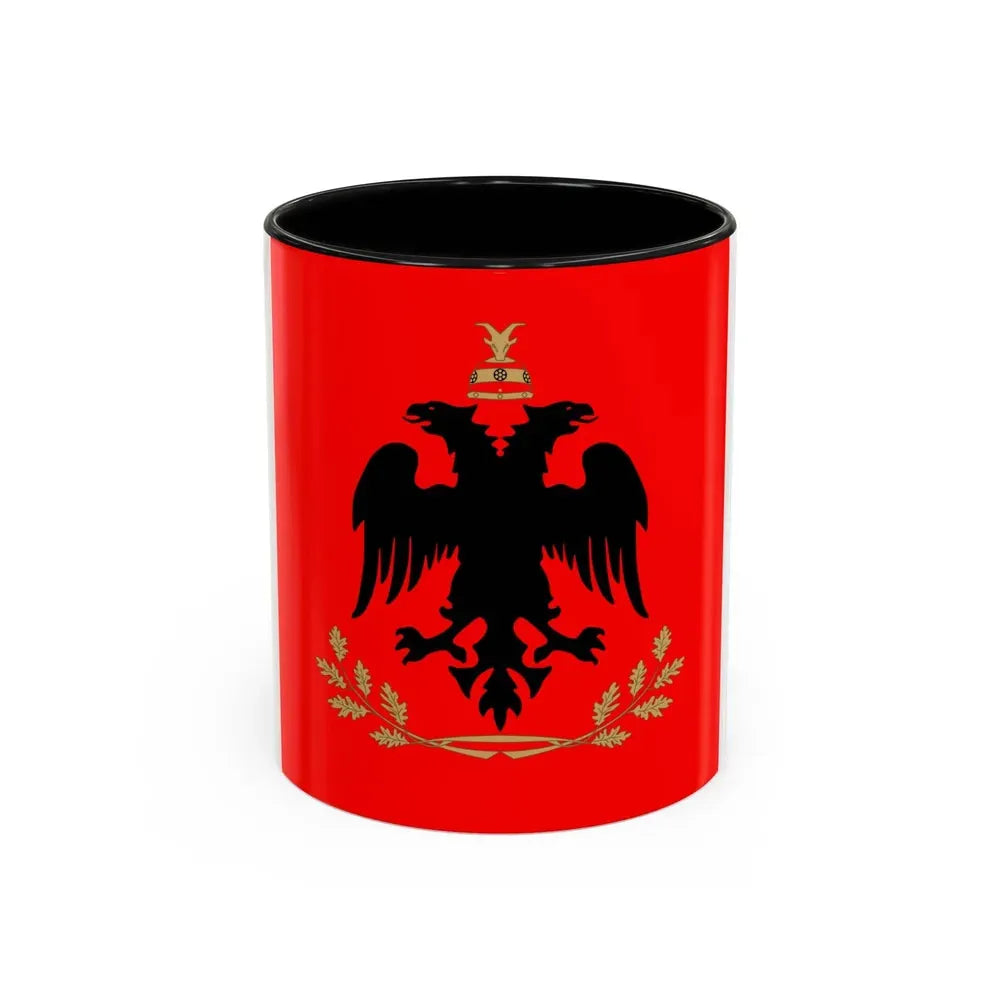Flag of the President of Albania - Accent Coffee Mug 11oz Black - Go Mug Yourself